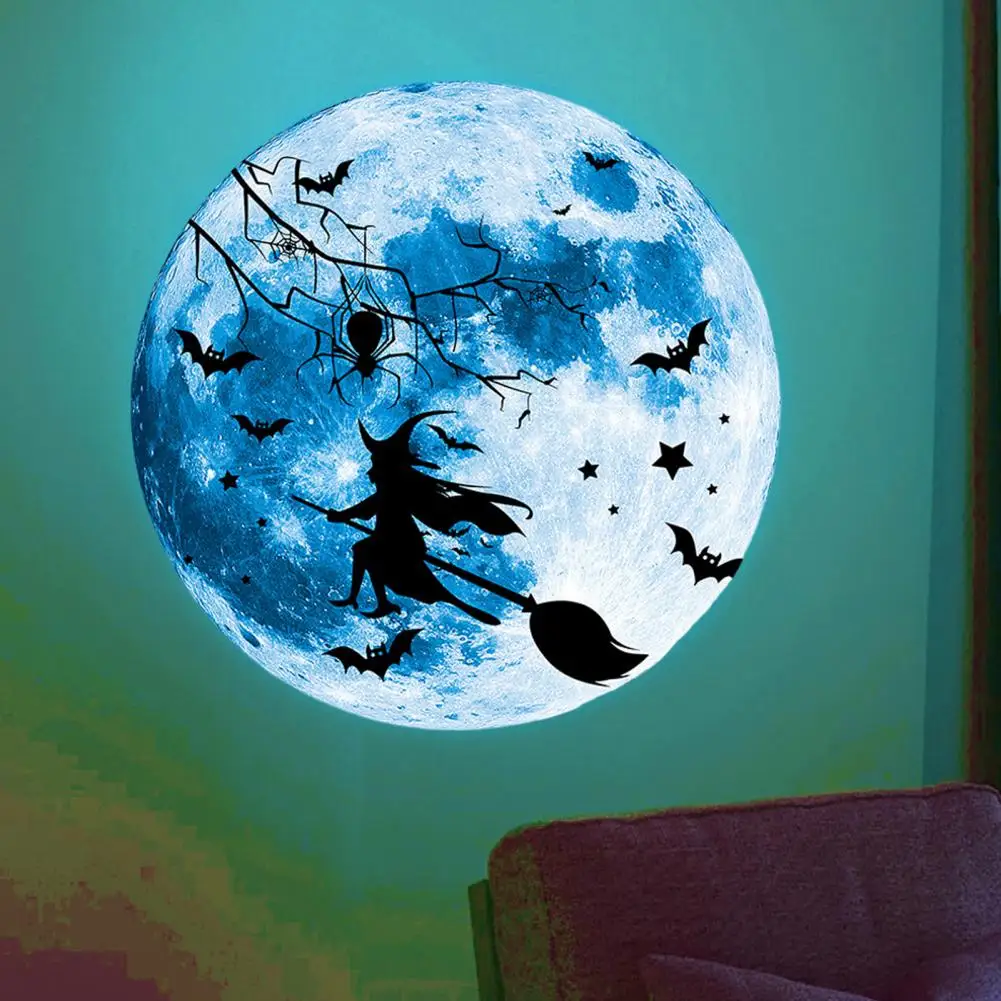 Реалистичная наклейка в виде Луны Экологически чистая светящаяся темноте на