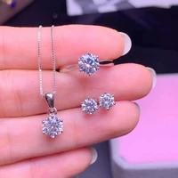 simple classic style whole tibetan silver s925 jewelry sets zircon wedding necklaceearringsrings sets for bride women gift