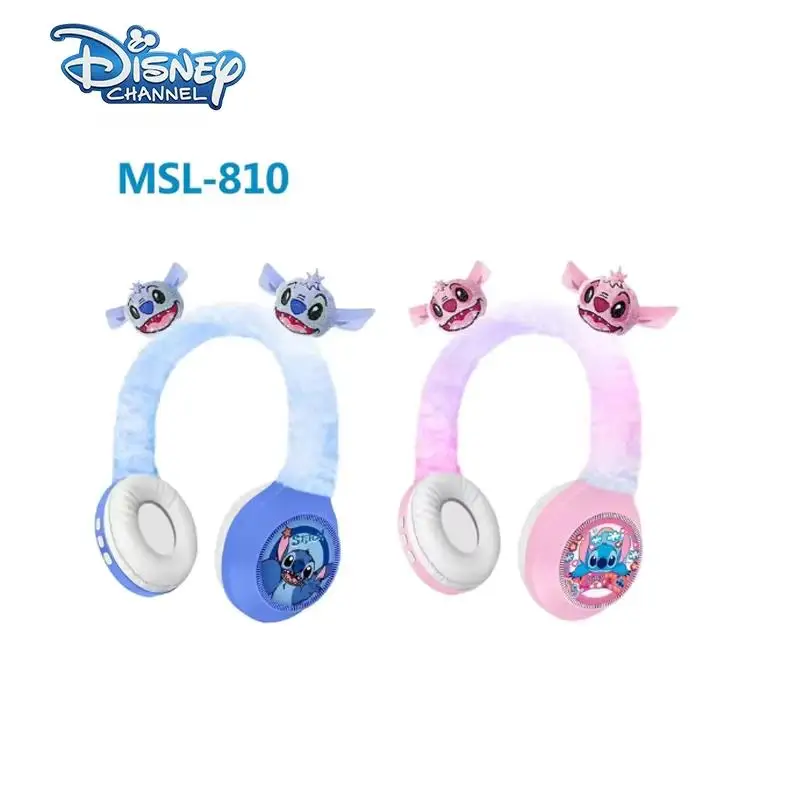 Беспроводные Bluetooth-наушники Disney Stitch Msl-810 Hi-Fi стереозвук плюшевые гарнитуры с