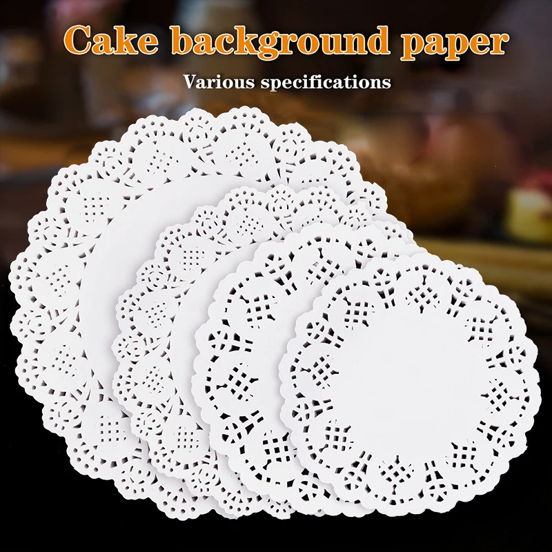 

White Round Paper Vintage Hollow Flower Shading Placemat Christmas Lace Doilies Embroidery Coasters Home Banquet Wedding Decor