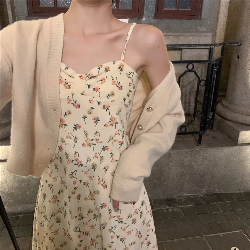 Уникальное женское летнее платье новинка 2023 французское Цветочное популярное