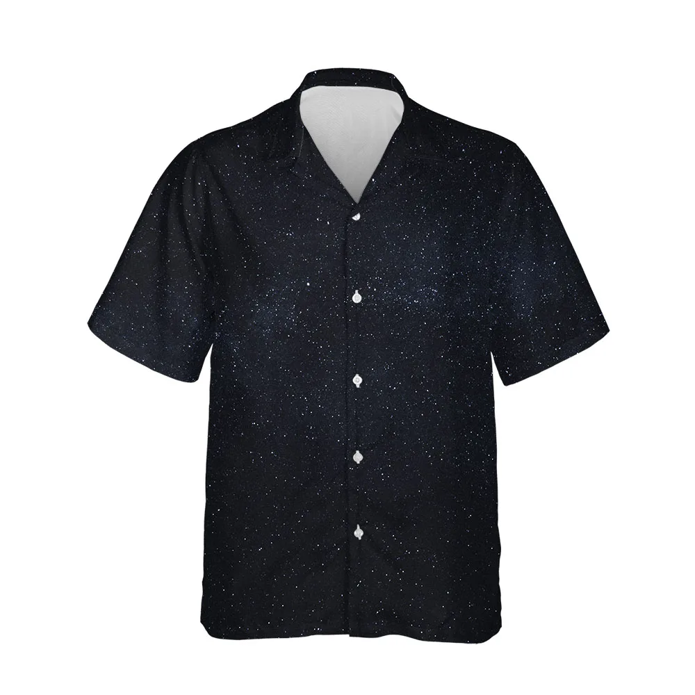 Jumeast New 3D Summer Hawaiian Men's Black Short Sleeve Shirt Clothing Oversized Loose Fashion Blouse Breathable Man Clothes