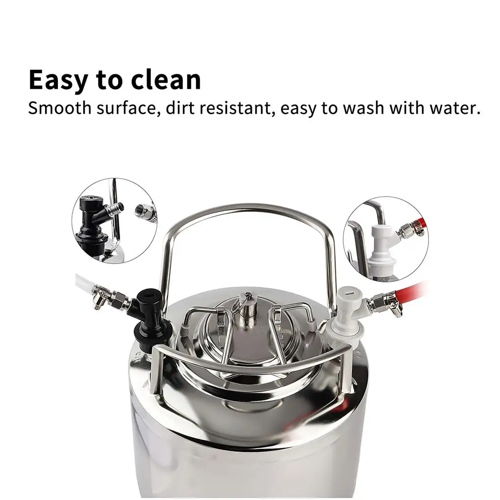 

Keg Ball Lock 1 Pair Keg Fittings Plastic Ball Lock Keg Fittings Connector With Adapter Clamps