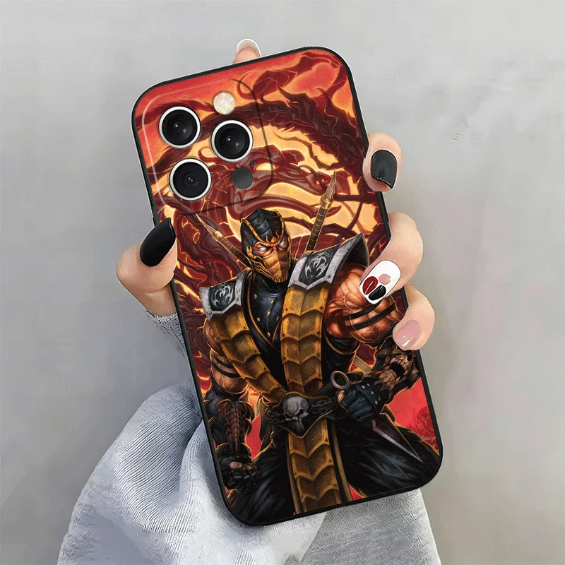 Фото Мягкий силиконовый чехол для iPhone 15 16 17 Pro Max с дизайном Mortal Kombat Game Shell 17E 16E 14 Plus 13 Mini 12 11 Air 7 SE 8 №3