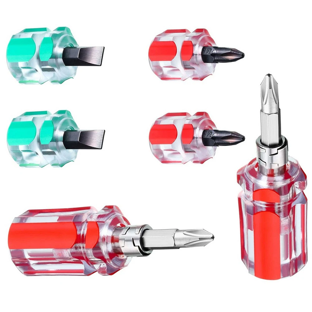 

6pcs Mini Screwdriver Mini Screwdriver Short Small Split Fender Tools Slotted Turnip Head Repair Hand Tools Precision Car Repair