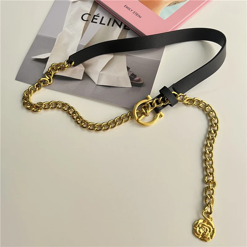 Металлическая толстая цепочка строчка Женская на талию украшение K-sle