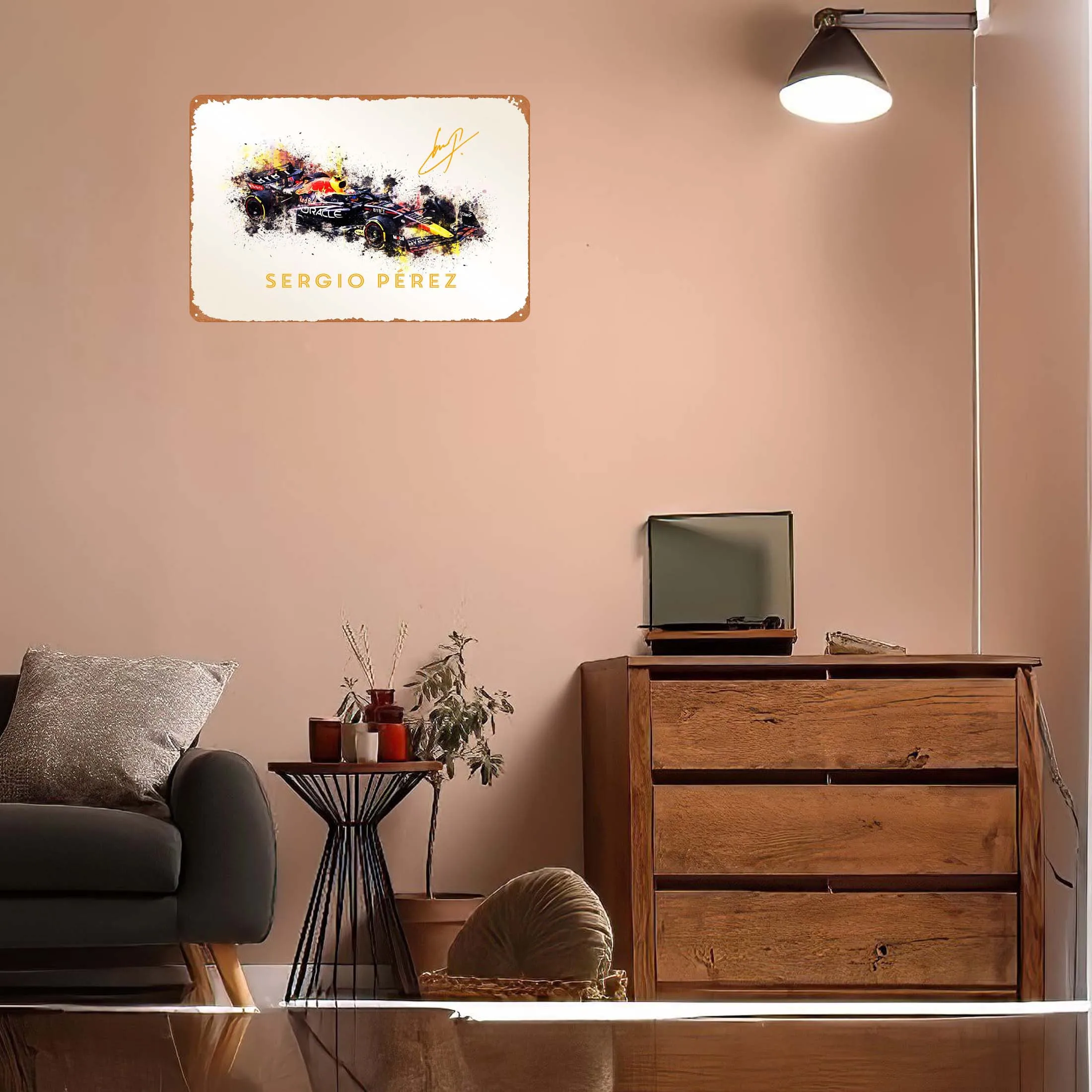 Sergio Перез 2022 Автомобильная Жестяная Табличка значок украшение для стен декор