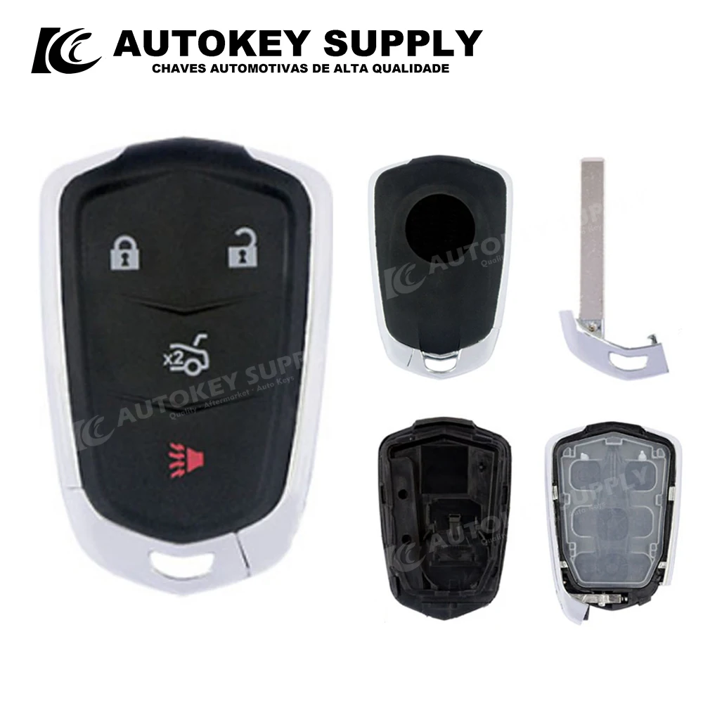 

Smart Card Key Shell Round Label 4 Buttons（With Logo） Autokeysupply AKCAS229