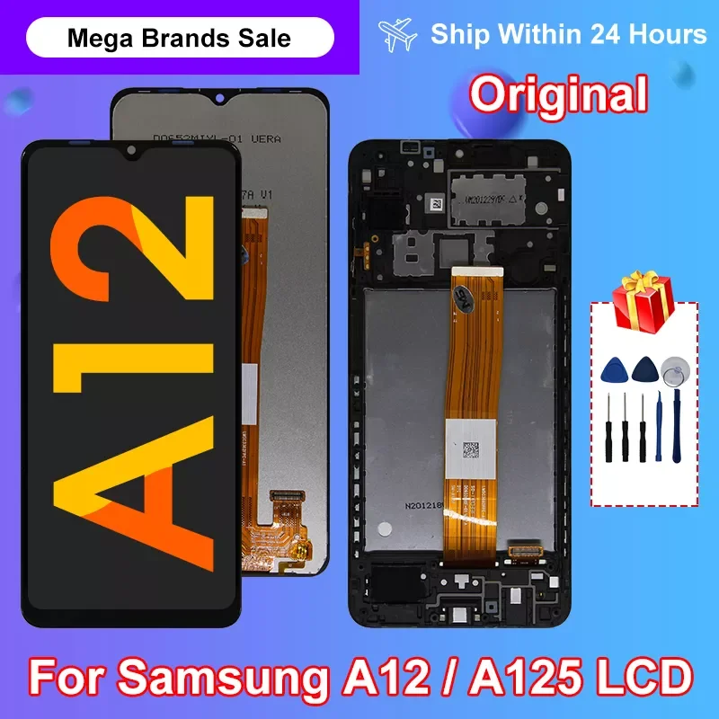

Original For Samsung Galaxy A12 LCD A125F SM-A125F A125 Display Touch Screen Digitizer For Samsung A12 Screen Replacement