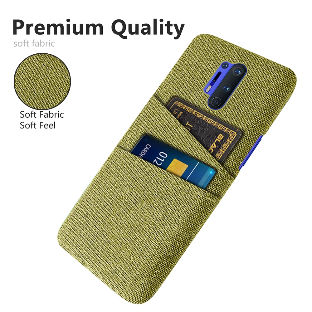 

For 8PRO OnePlus8 One Plus 8 Pro 8pro 8T 7 7T Funda Coque OnePlus 8 Pro Case Dual Card Fabric Cloth Luxury Business Cover