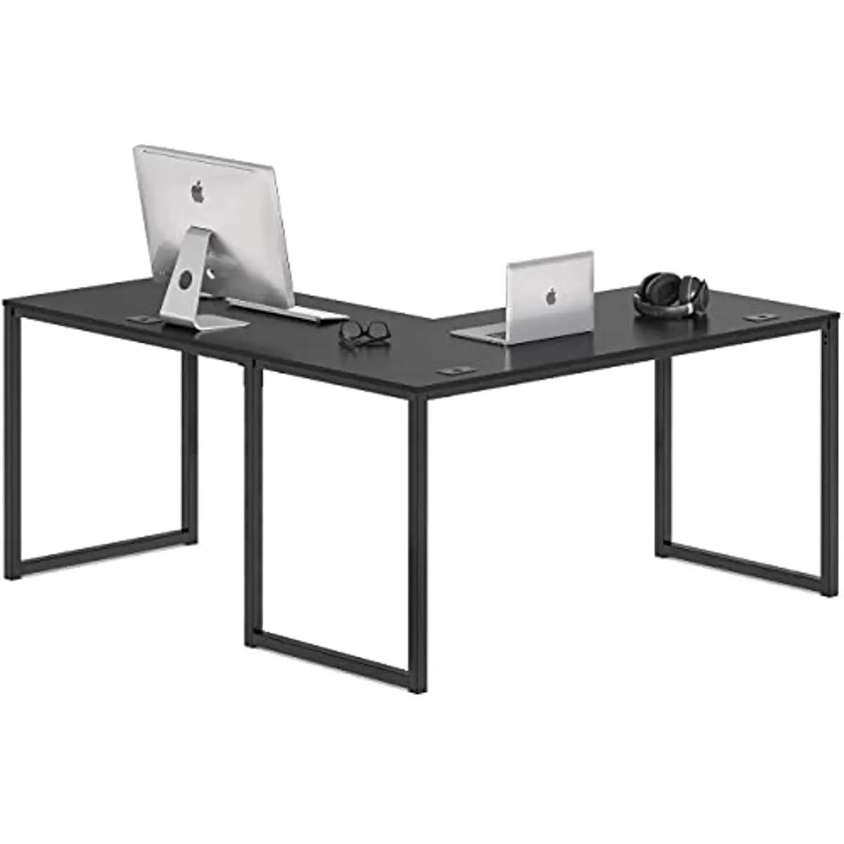 

Home Office 55"x60" Large L Shaped Corner Desk, Black
