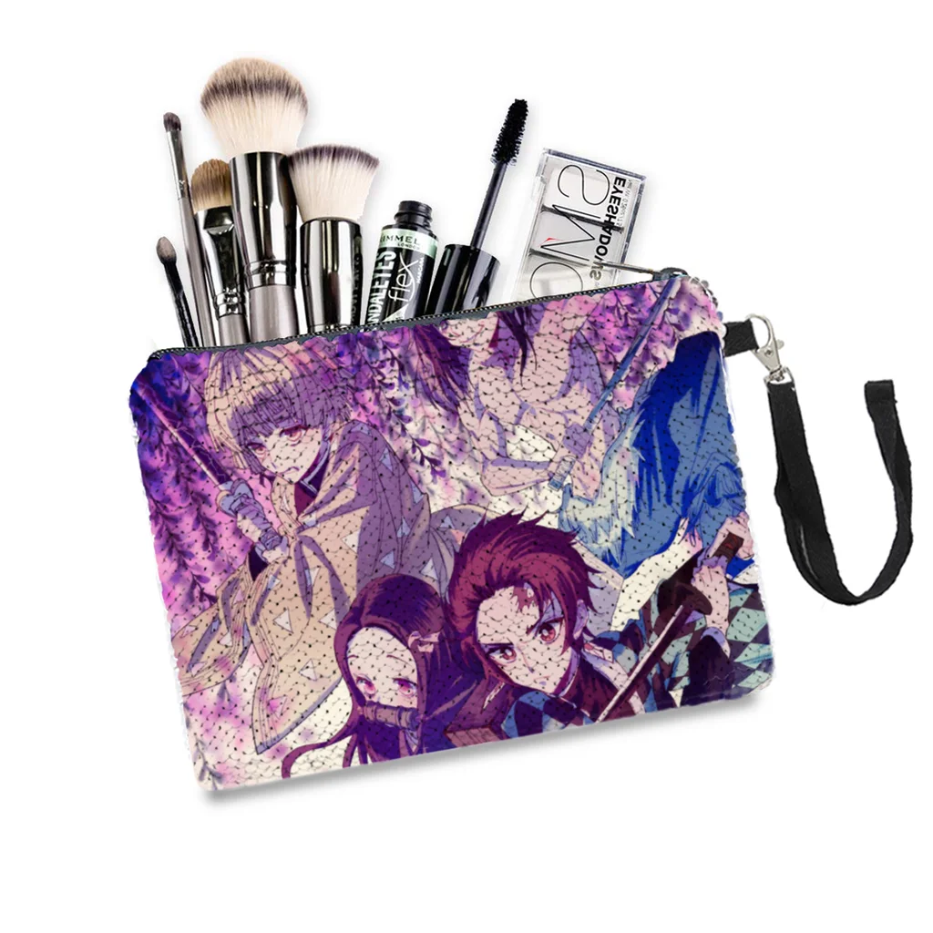 

Косметичка с блестками для женщин и девушек, портативная маленькая сумочка-органайзер с блестками для путешествий и отпугивания демонов