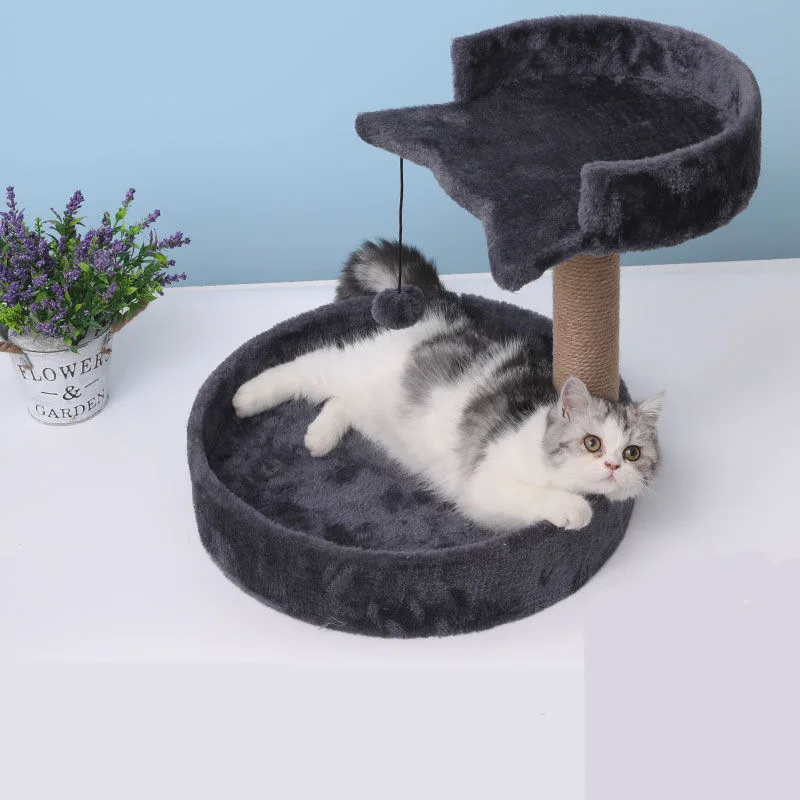 

Cat Scratcher Post Cats Climbing Frame Cat Scratching Post Sisal Cats Tree Tower with Playing Ball Pet Products Pet Furniture