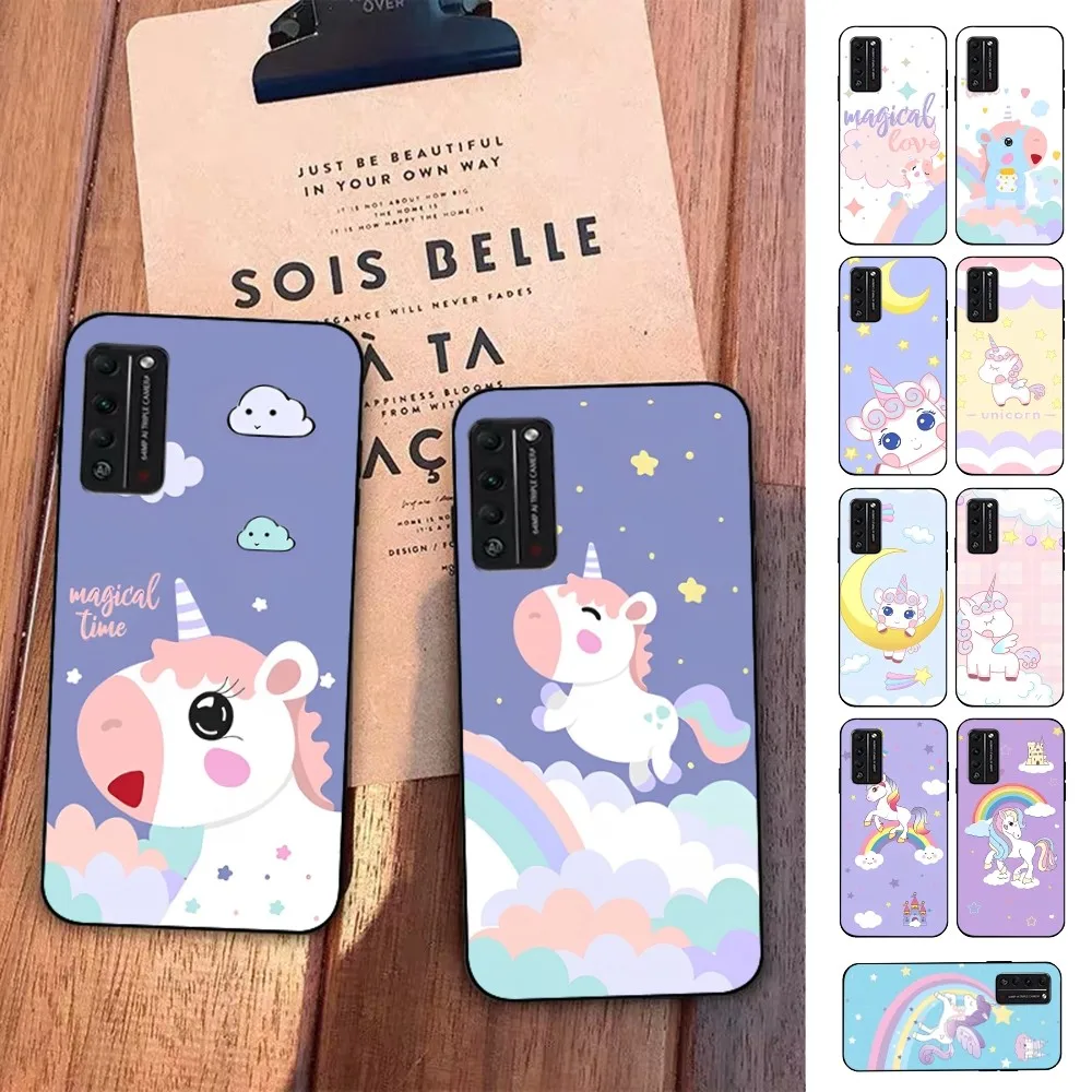 Чехол для телефона с рисунком единорога Huawei Honor 10 lite 9 20 7A pro 9X 30 50 60 70 plus
