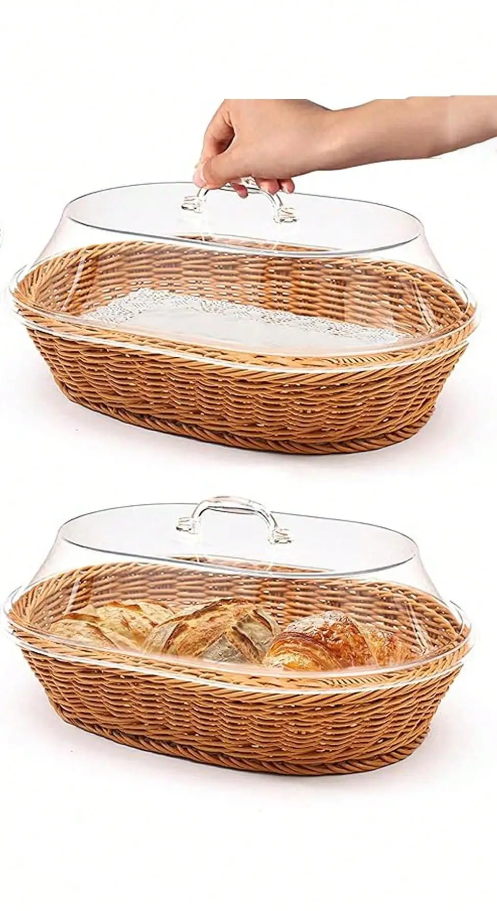 

Корзина для хлеба с акриловой крышкой