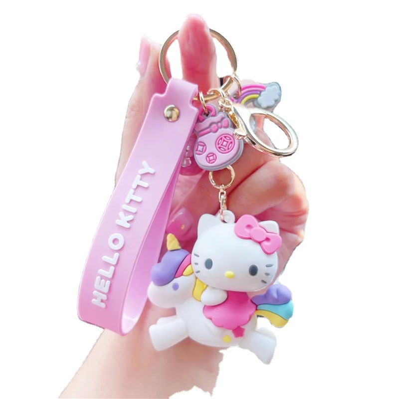 

TAKARA TOMY Japanese Anime Hellokitty My Melody Keychain Pendant Little Twin Star Schoolbag Pendant Gift for Children