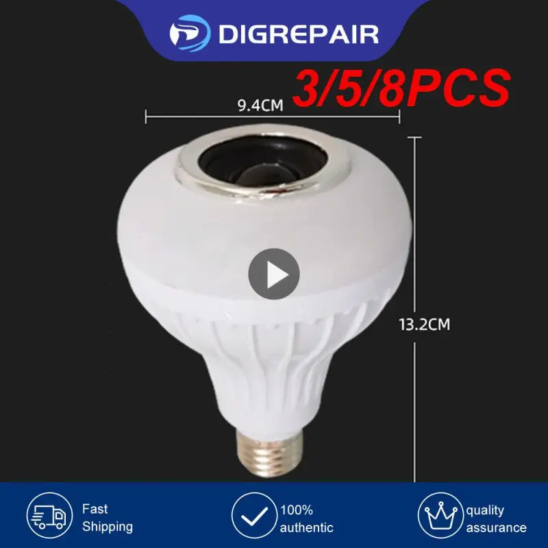 

3/5/8PCS White Light Color Music Light Bulb Ac100v-265v Intelligent Music Bulb Lamp Wireless