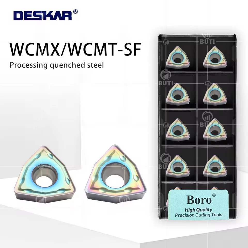

DESKAR 100% оригинальный токарный станок с U-образным лезвием из закаленной стали WCMX 030208 WCMX 040208 WCMT 050308 -SF WCMT06T308 WCMT 080412 -SF TF618