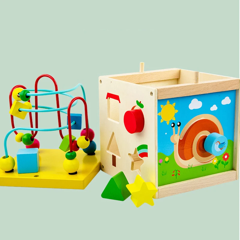 

Деревянные игрушки Монтессори для детей, многофункциональные обучающие игрушки для малышей от 2 до 5 лет, детские игрушки для девочек, детские игрушки