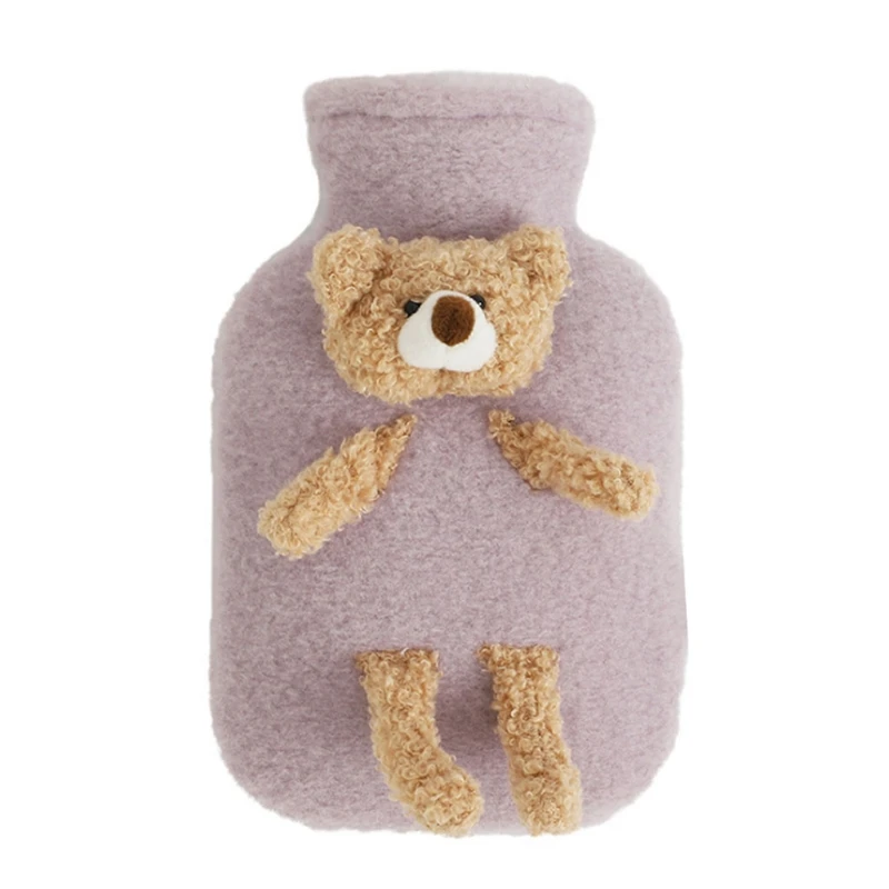 

Cute Plush Warm Water Bag Cartoon Bear Rabbit Injection Hot Water Bottle for Winter Outdoor Traveling Camping Portable