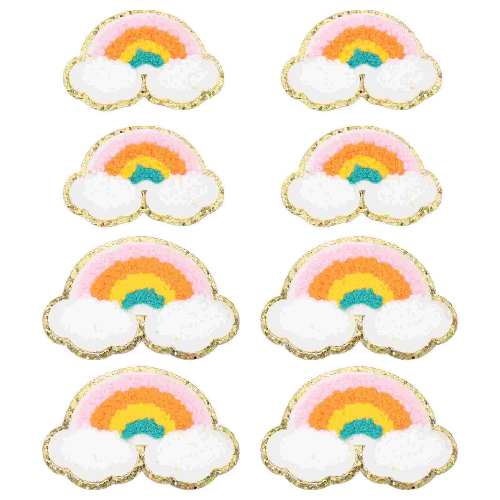 

8 шт. радужные нашивки с вышивкой «сделай сам», декоративные швейные костюмы с животными, детские железные нашивки для одежды из шенилла, детские летние