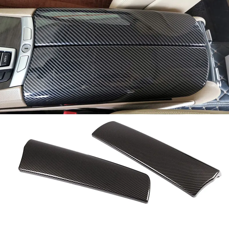 

Car Carbon Fiber Texture Center Console Armrest Box Protection Cover For BMW 7 Series F01 F02 2009 2010 2011 2012 2013 2014 2015