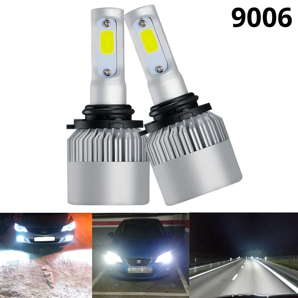 

2Pcs Car Headlight S2 9006 Type Car Head Light Car Universal Waterproof High Beam Low Beam Integrated for Car Night Safety Light