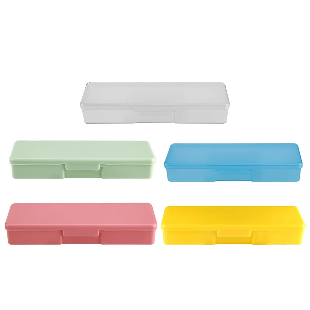 

1PC Colorful Rectangle Plastic Nails Storage Box Screw Case Organizer Container For Nail Salon Essential Accessories