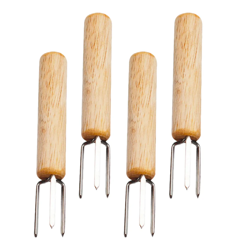 

4 шт. кукурурузная вилка Прочный Премиум держатель вилки для барбекю кемпинга