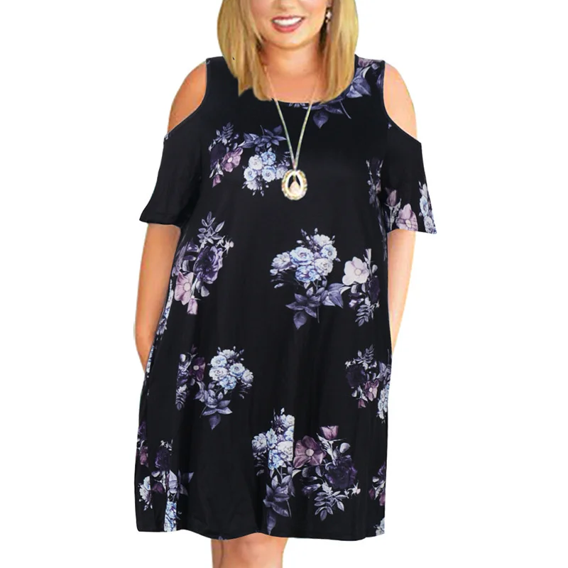 

Plus Size Big 9xl Dress for Fat Mm 2022 Woman Summer Dress Loose Dresses Off the Shoulder Women Clothing 9xl Dress Vestidos