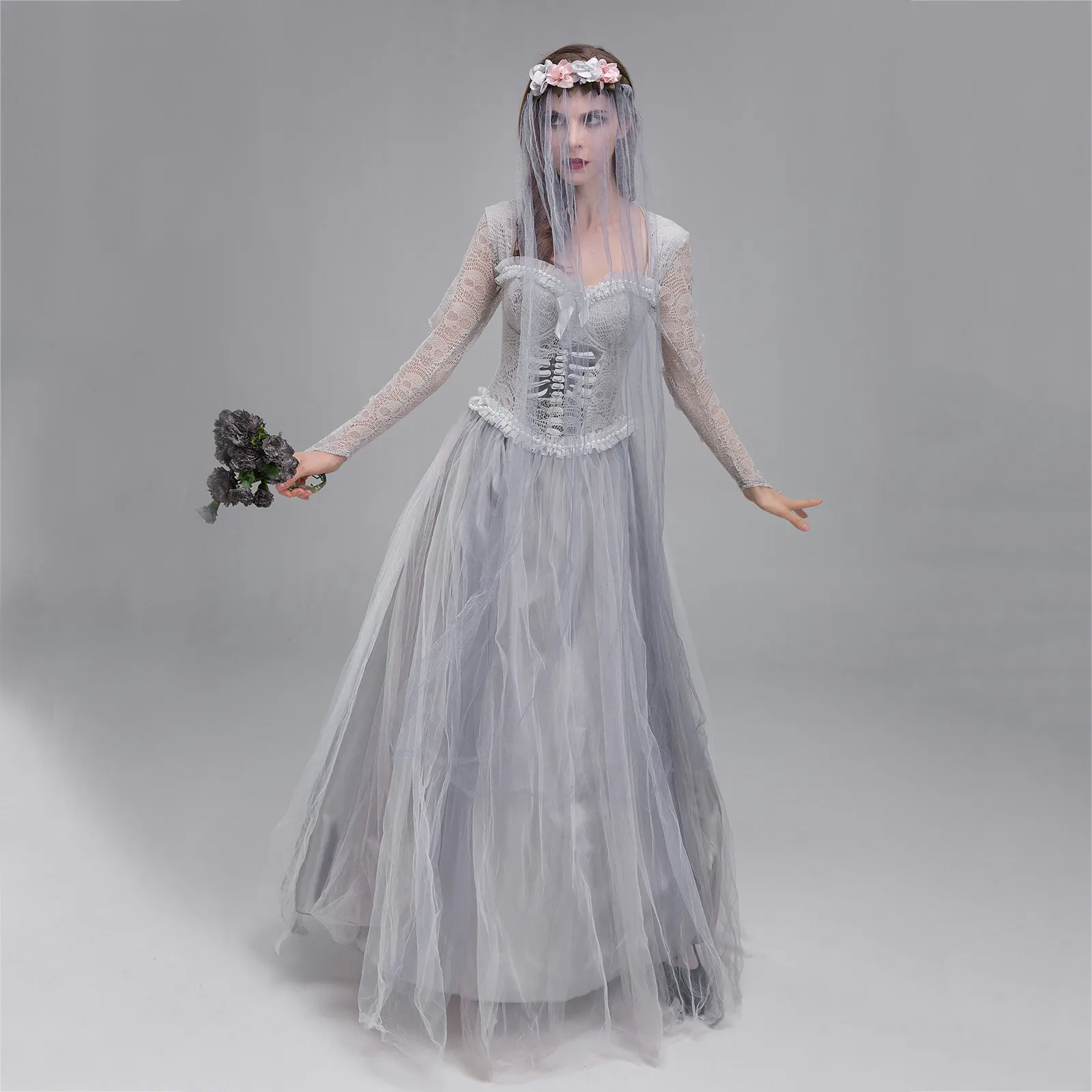 

Maxi Sun Dress Women Women Long Sleeve Lace O Neck 2pices Set Cosplay Retro Dress Great Maxi Vintage High Waist Dress for Women