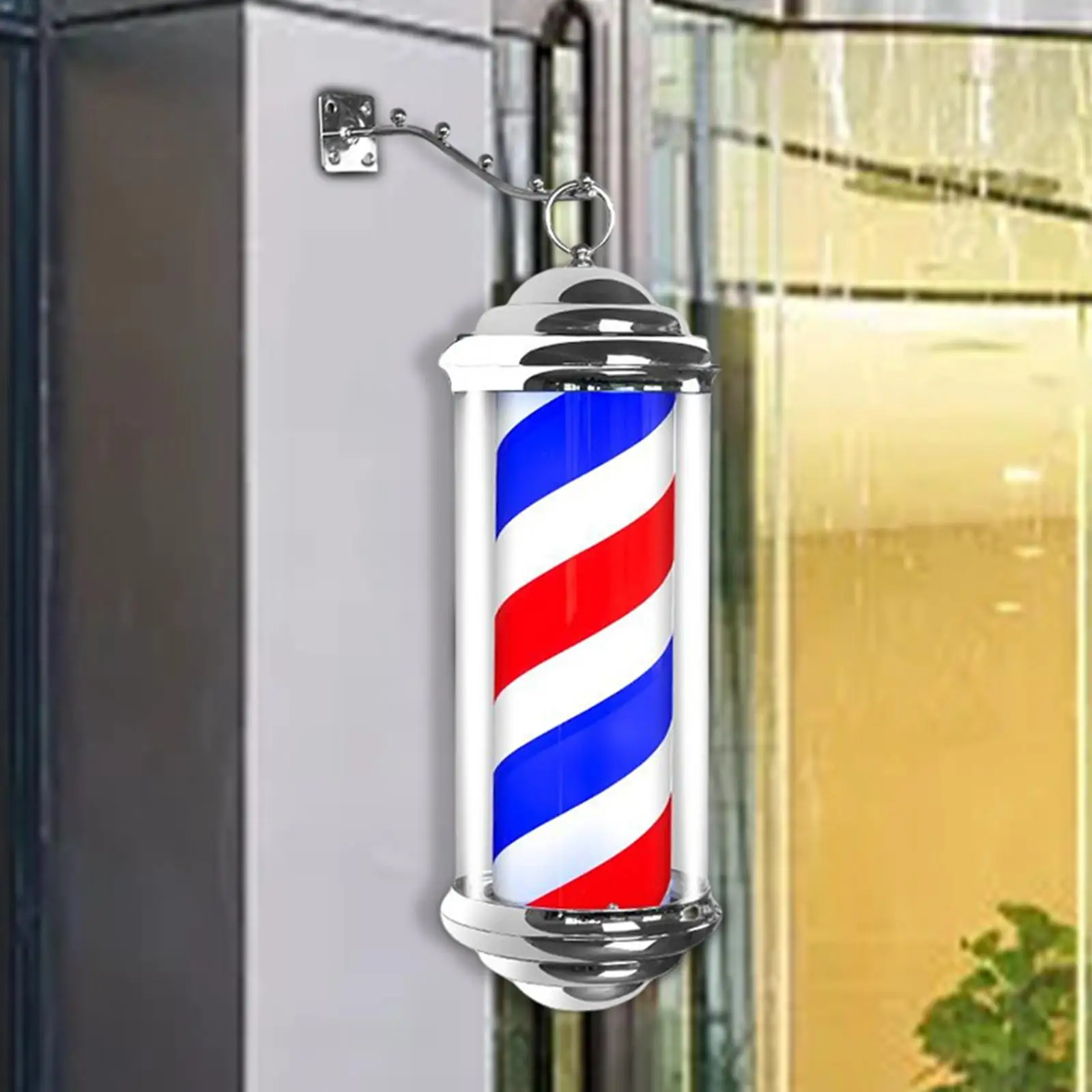 

Rotating Pole LED Light Save Energy Rainproof Hairdressing Wall Hanging Outdoor Stripes Barber Shop Sign Open Neon Signs