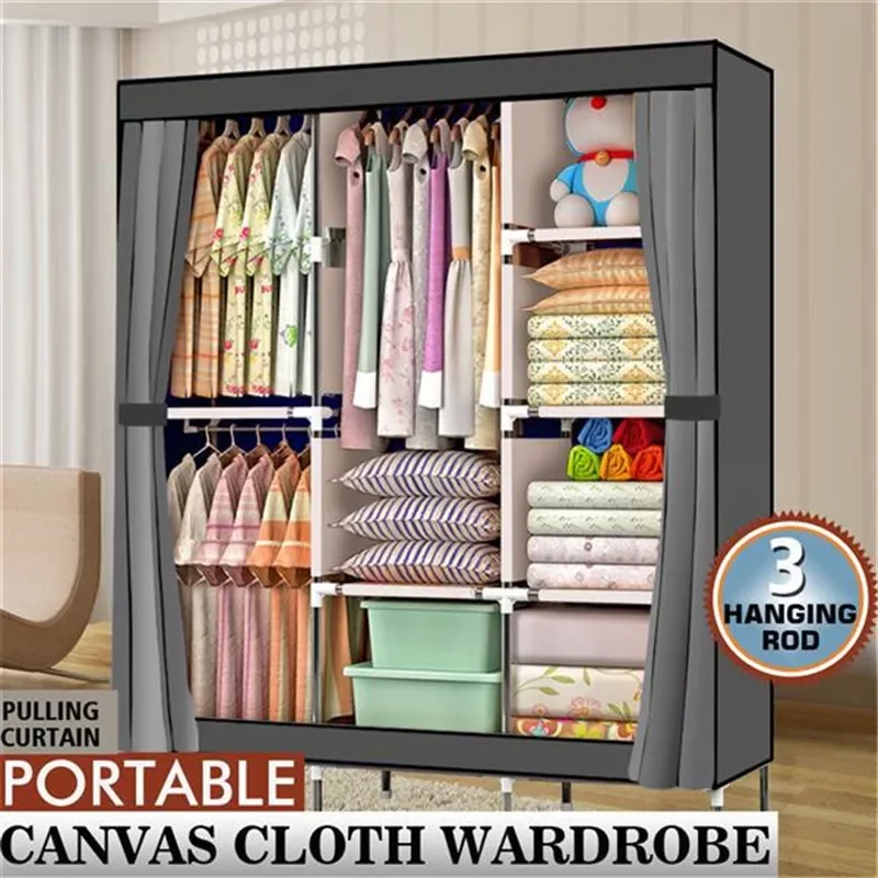 

67" 71" 69" Portable Closet Wardrobe Clothes Rack Home Storage Organizer Multifunction Shelf Clothing Storage Cab