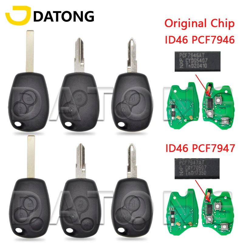 

Автомобильный ключ CHANKey для Duster Modus, Clio 3, Megane, Logan, Sandero, Kangoo ID46 PCF7946AT, PCF7947AT, оригинальный чип 434 МГц