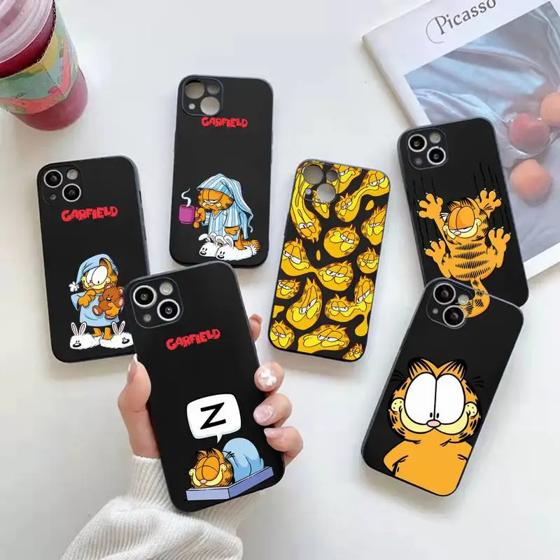 

Anime Garfields Phone Case For iphone 14 Plus 13 12 Mini 11 Pro XS Max X XR Cover