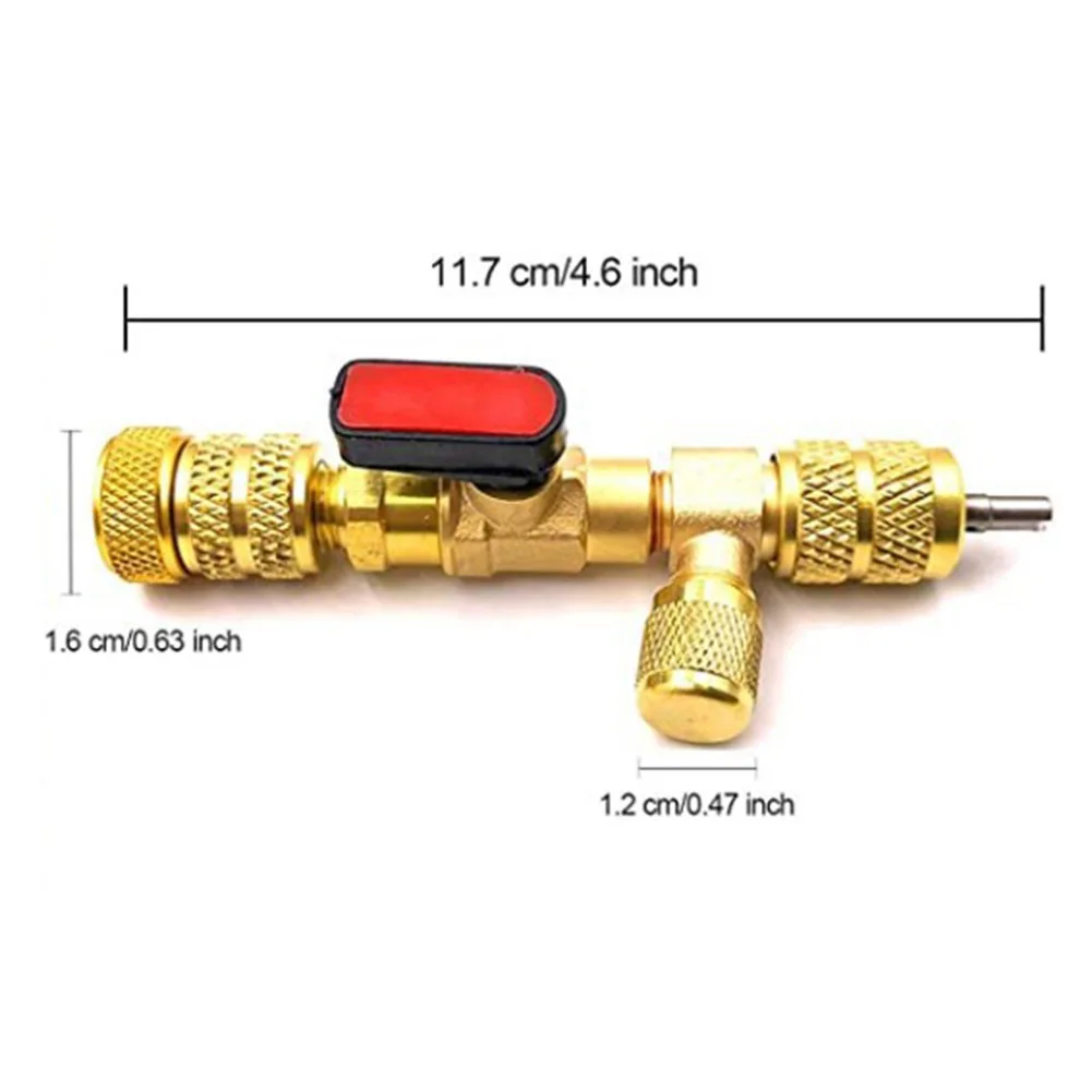 

4Pcs Valve Core Remover Installer Tool With Dual Size SAE 1/4 & 5/16 Port Installer Tool With Valve Cores HVAC System Accessorie