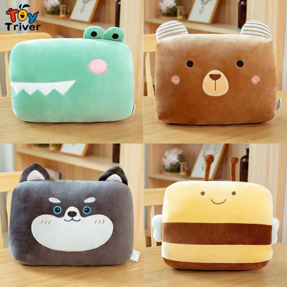 

Милый крокодил медведь Хаски Единорог Пингвин свинка пчела грелка для рук плюшевые игрушки мягкие животные кукла детские подарки Kawaii домашний декор