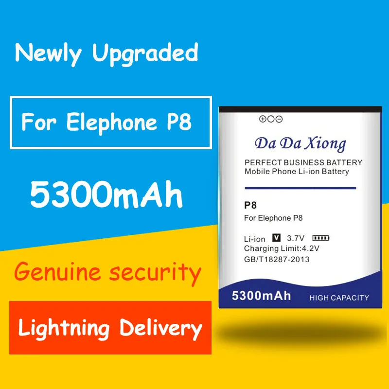 

Full Protection And Safety 5300mAh For Elephone P8 Battery For STAR N9000 N9000+ N9800 N3+ Phone