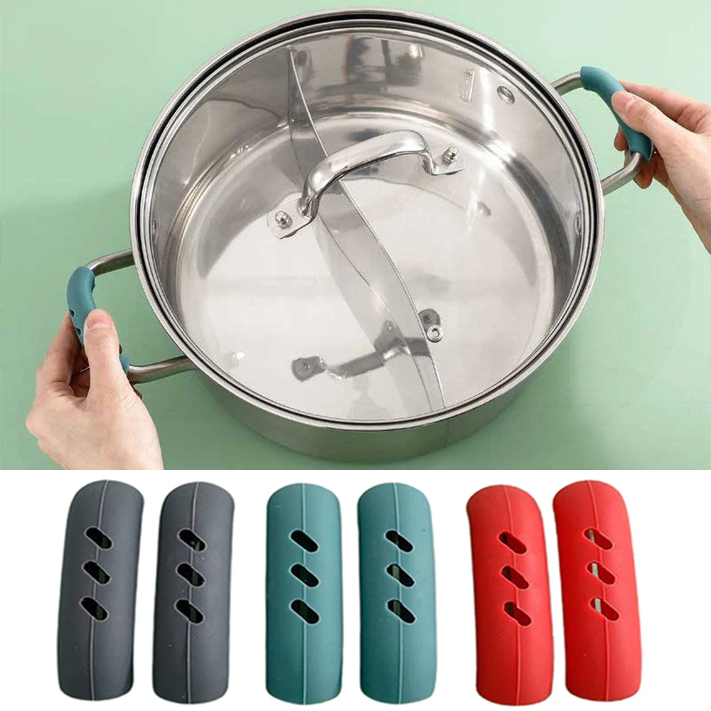 

6PCS Silicone Handle Holder Cookware Holders Cover Oven Mitts Heat Resistant Pot Sleeve Grip for Frying Cast Iron Skillet Pan