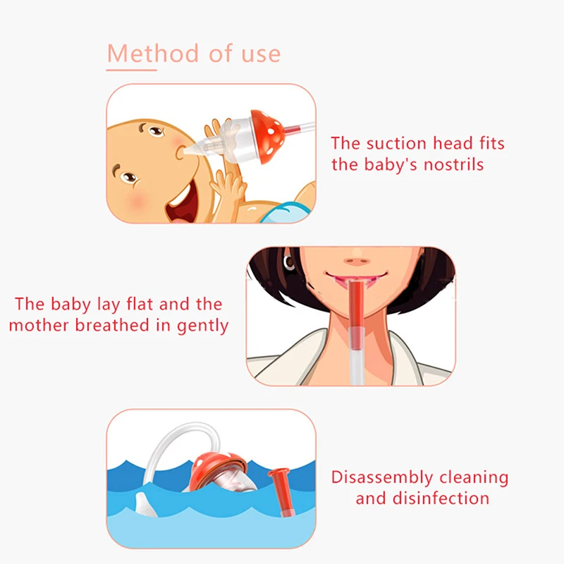 1PC Baby Nasal Suction Snot Cleaner Baby Mouth Suction Catheter Children Nasal Aspirator Cleansing Sucker Nose Cleaning Tool images - 4