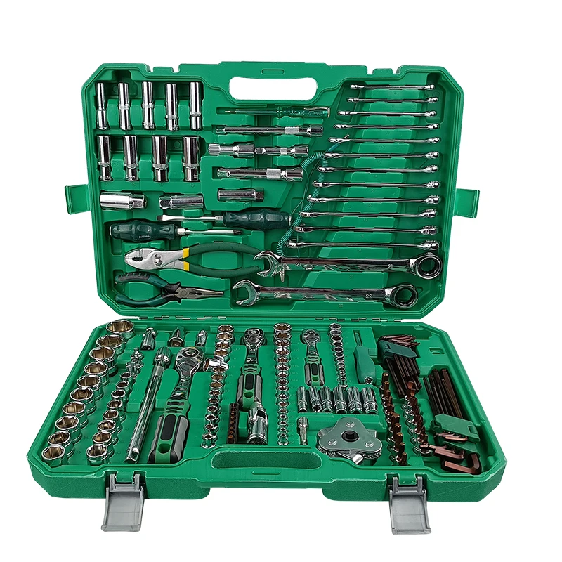 

161PCS Kit Car Repair Sockets Set Hand Tool Sets Combination Socket Wrench Set with Plastic Toolbox
