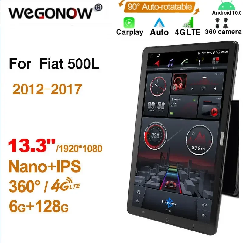 6G + 128G DSP 13 3 дюйма IPS Android 10.0 для Fiat 500L 2012-2017 авторадио аудио 4G LTE 360 камера GPS Bluetooth 5 0