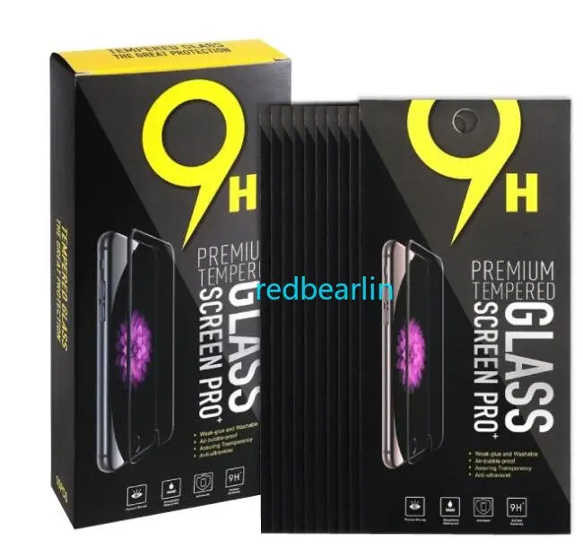 10 in 1 Universal Paper Retail Box Package Packaging For iphone 12 13 14 Samsung Htc lg Tempered Glass Screen Protector Film