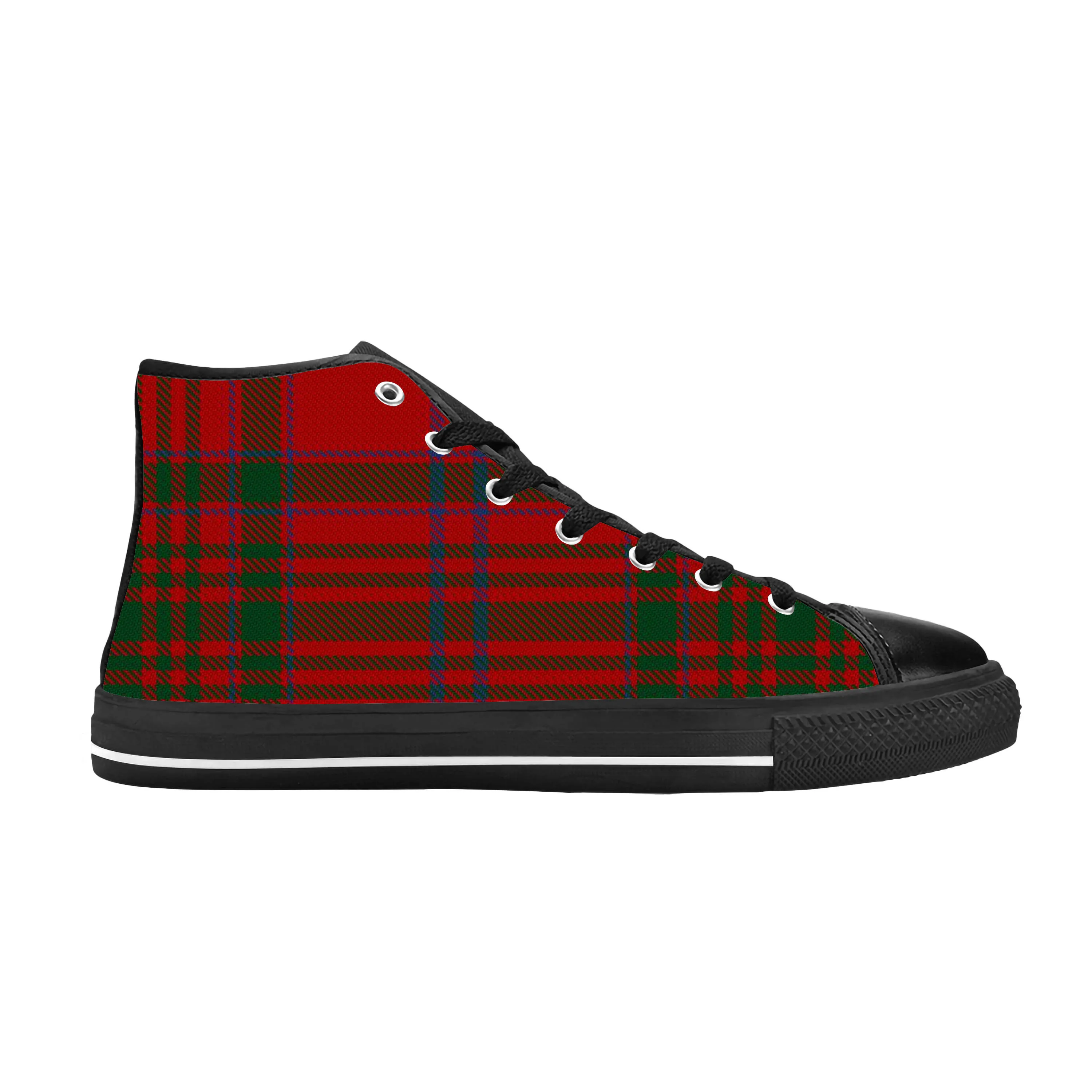Hot MacCulloch Scottish Stewart Clan Tartan Plaid Casual Cloth Shoes High Top Comfortable Breathable 3D Print Men Women Sneakers