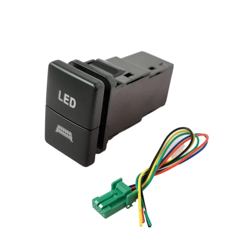 

1 шт., автоматический двойной светодиодный светильник DRL, радар, задний передний противотуманный замок, переключатель включения и выключения питания для Suzuki Jimny 2019-2021