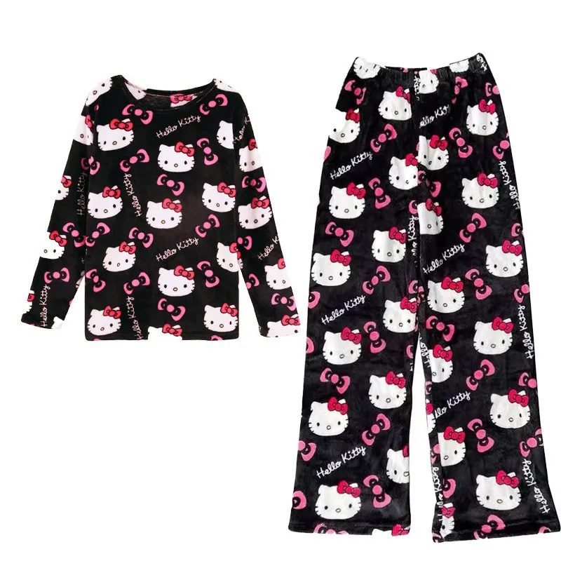 Miniso Y2k Hellokitty Batman пижама осенние брюки мультфильм хип-хоп женские теплые