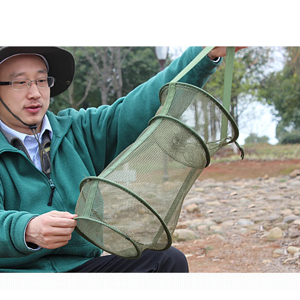 

Net Cast Foldable Collapsible Folding Bait Fishing Lobster Equipment Crabbing Basket Fish Wire Portable Crawfish Shrimp Cage