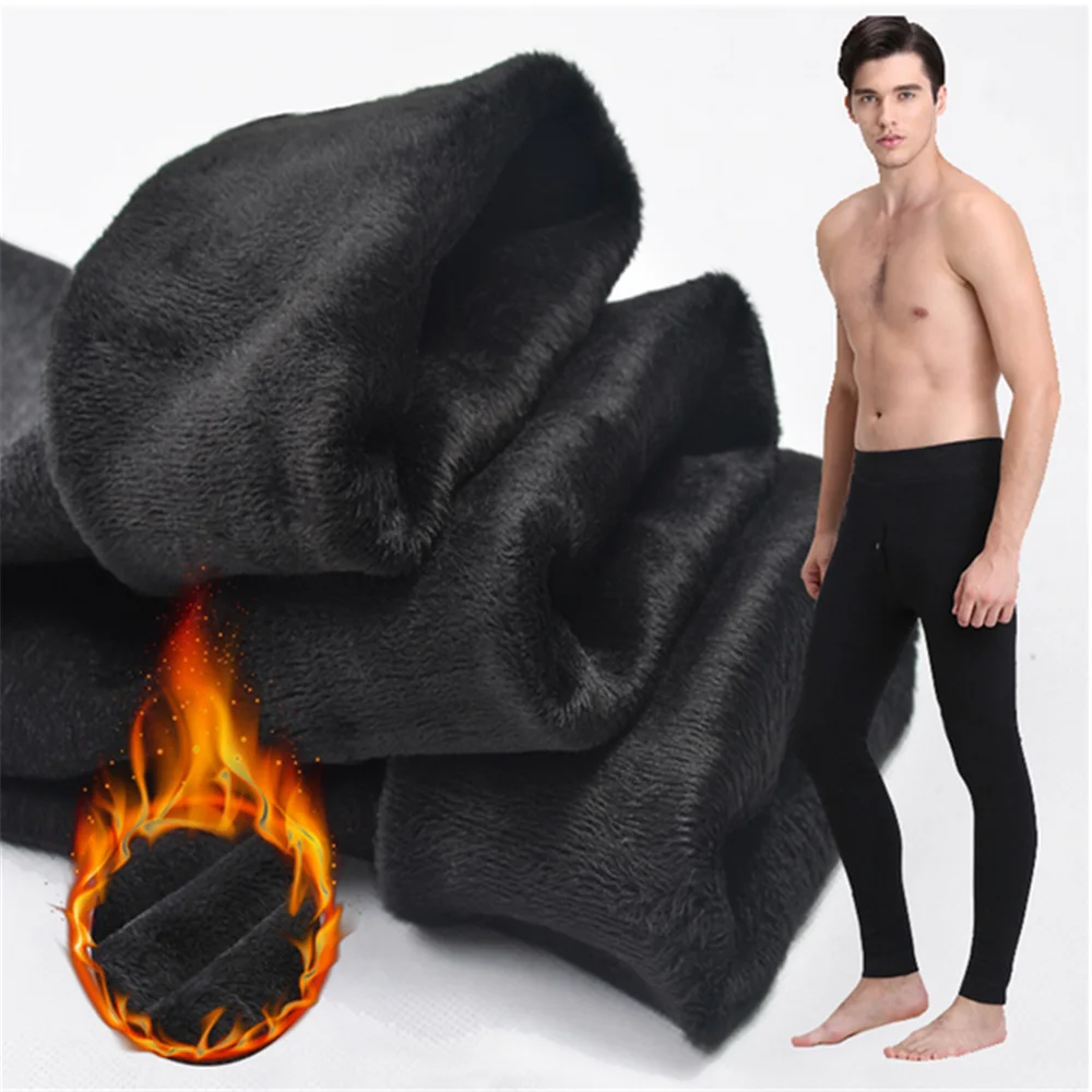 

Thermal Underwear For Men Winter Long Johns Thick Fleece Leggings Wear In Cold Weather XL To 6XL Villus Long Johns Men