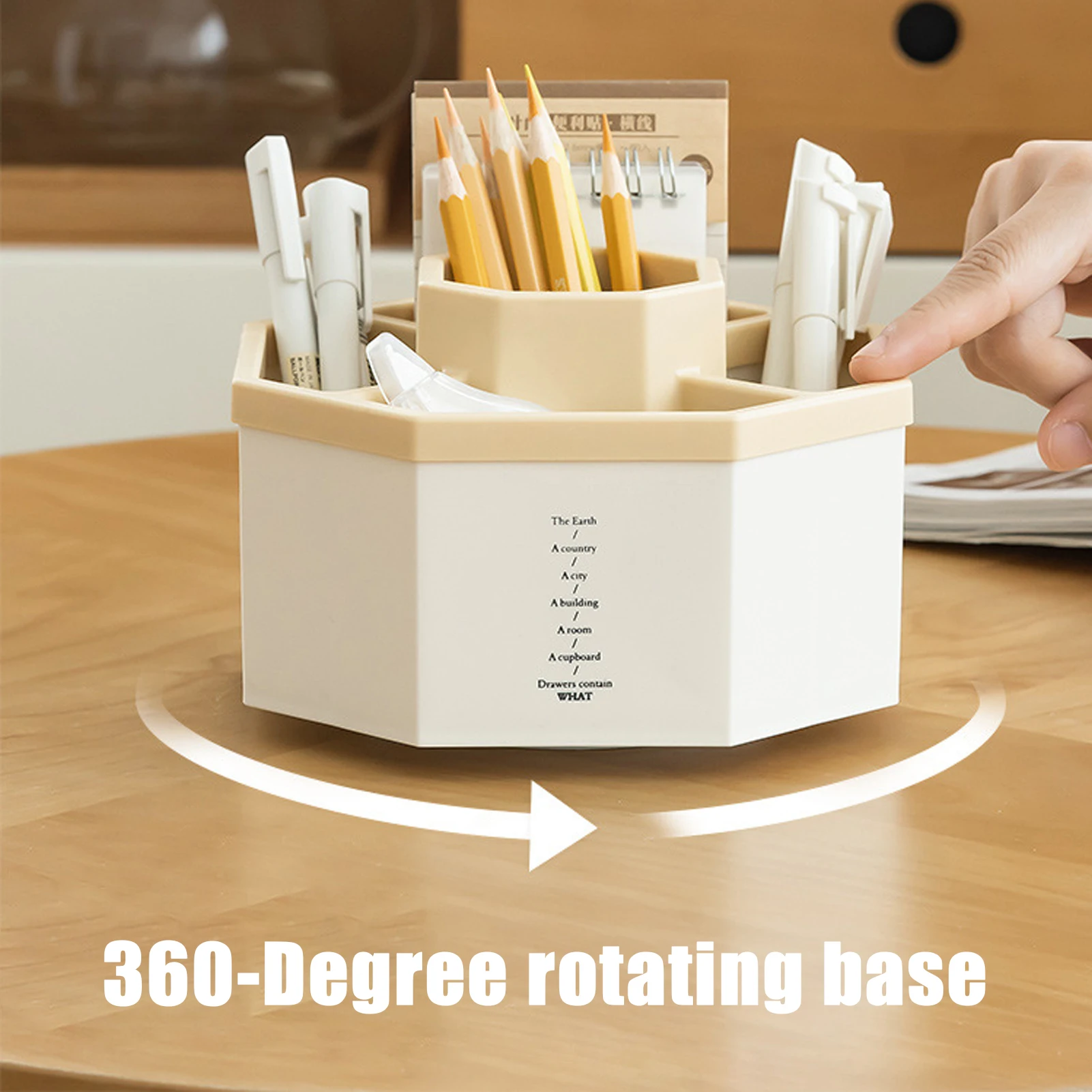 

Cute Rotating Pen Holder Pencil Organizer Pen Storage Container ​Desktop Storage Box Pencil Organizer School Stationery