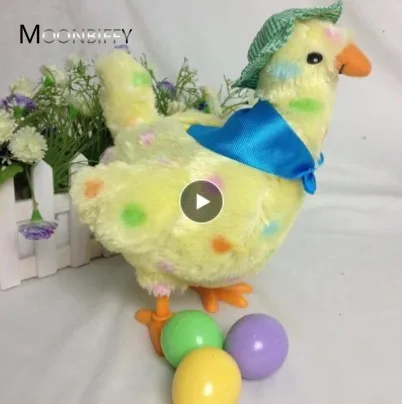 

Funny Chicken Toy Laying Eggs Plush Chicken Stuffed Toy Electric Music Dancing Kids Gift Fun Indoor Games Creative Toys